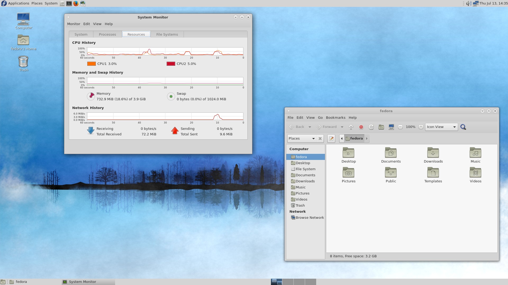 Fedora-MATE_Compiz-Live-x86_64-42 screenshot 1