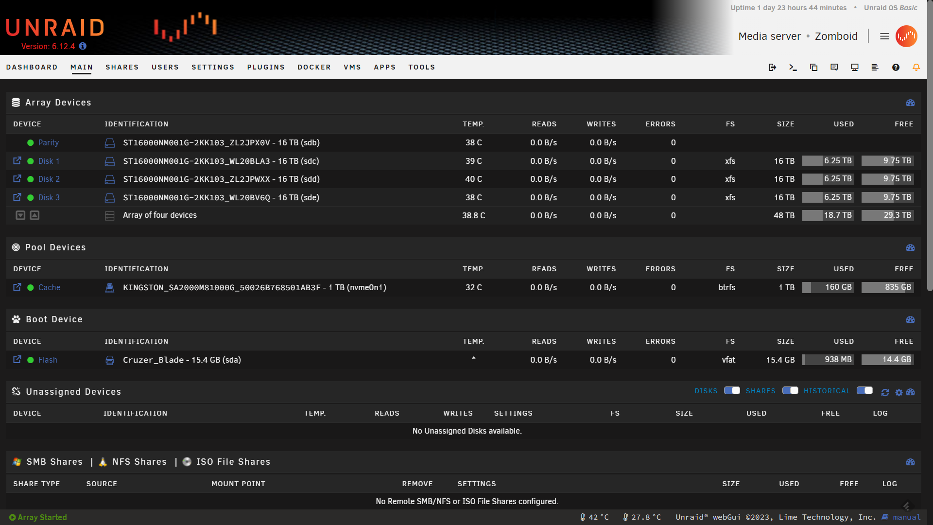unRAIDServer-7.3.2-x86_64.zip screenshot 1