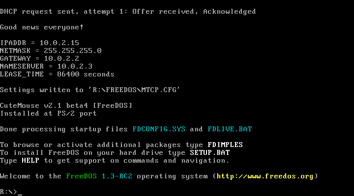 FreeDOS 1.3 RC2 Pack screenshot 1