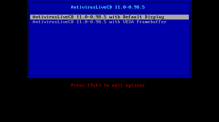 AntivirusLiveCD-32.0-0.102.0.iso screenshot 1