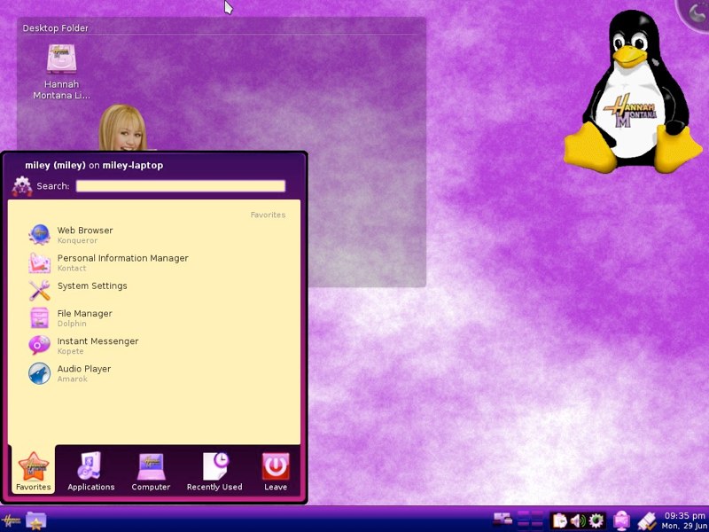 Hannah Montana Linux screenshot 3