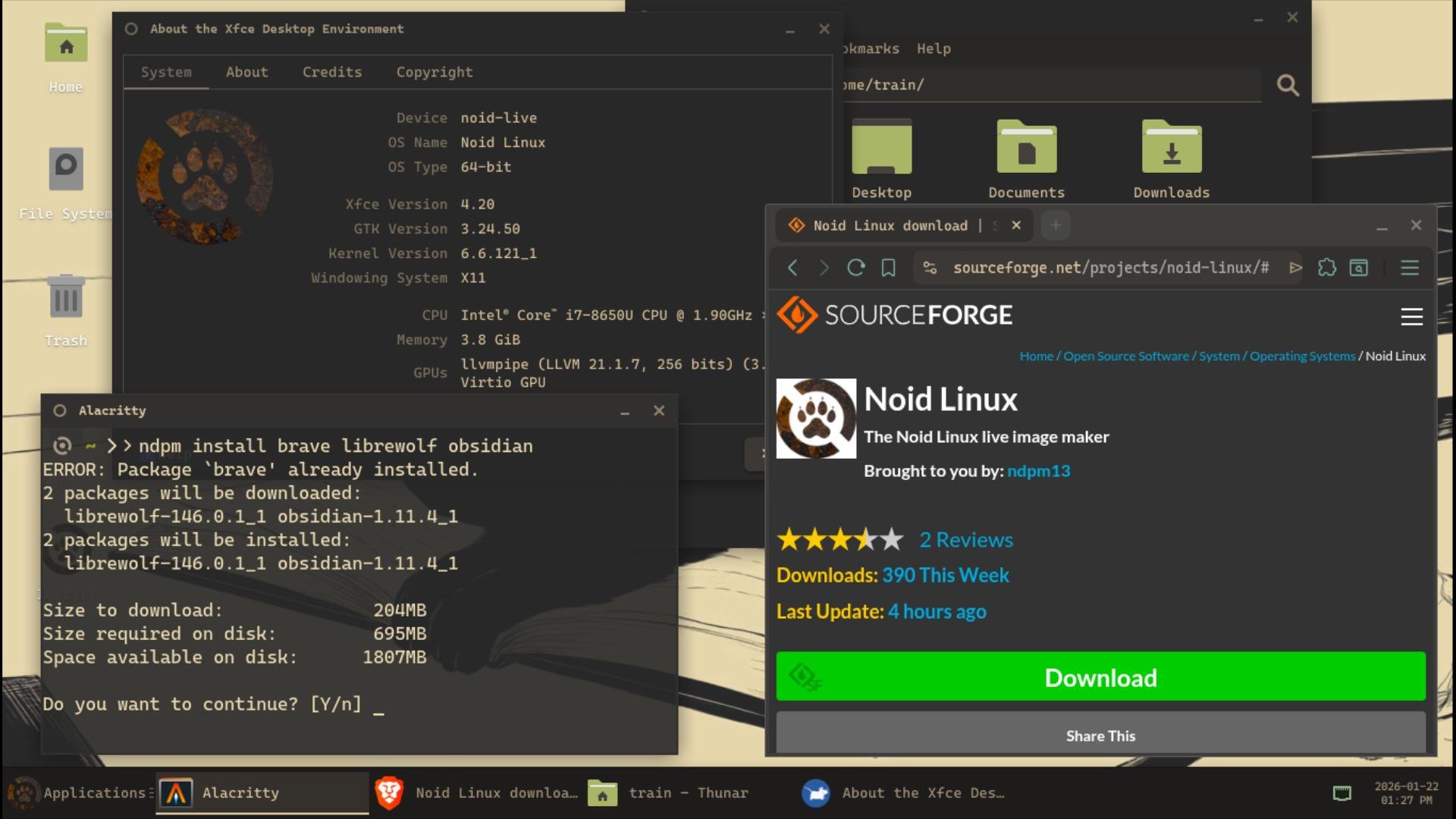 noid 060526-gnome.iso screenshot 1