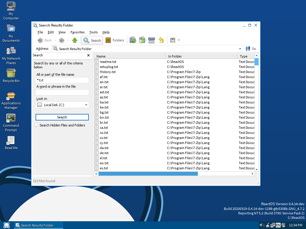ReactOS 0.4.14 screenshot 2