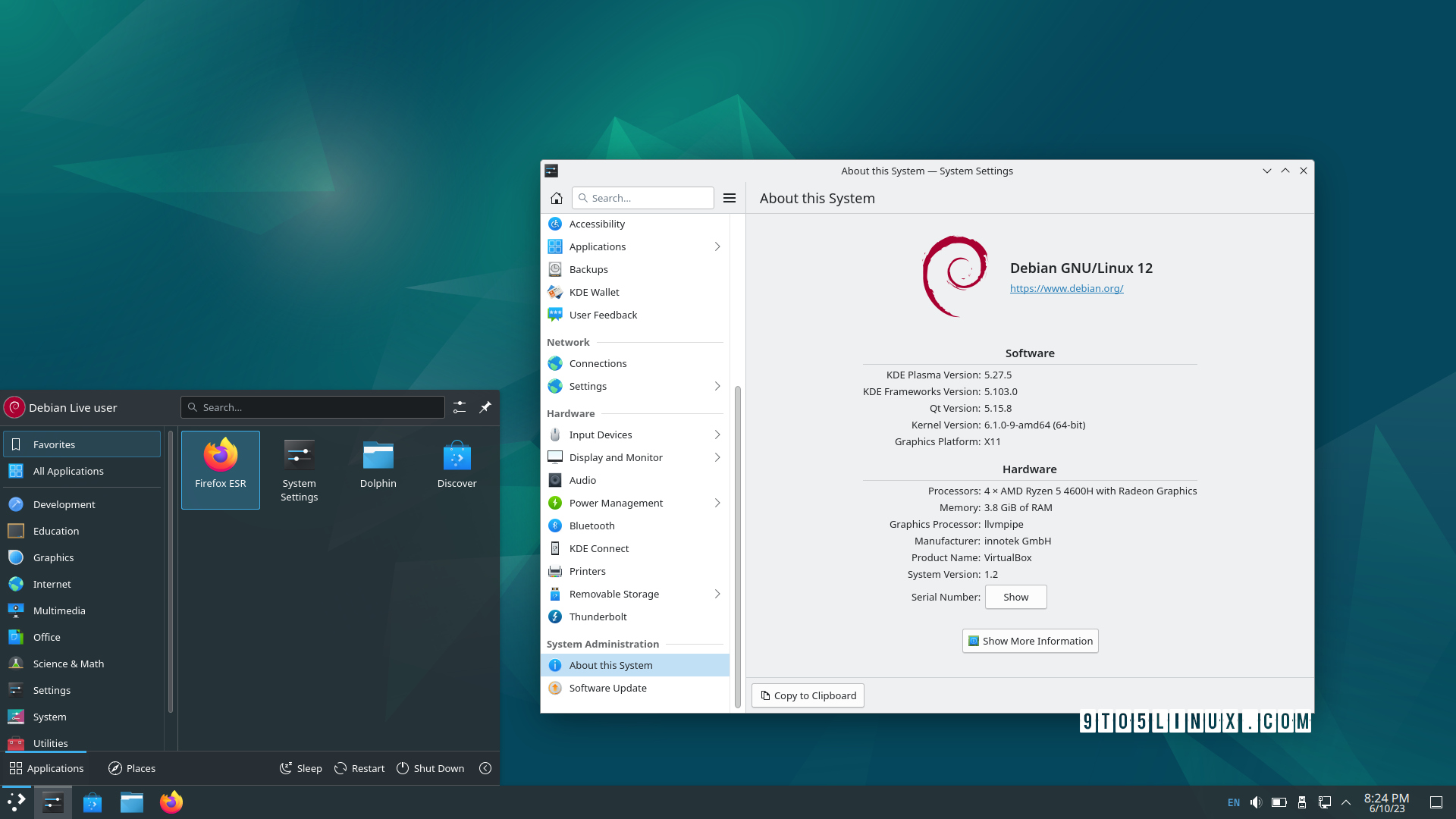 debian-live-12.0.0-amd64-kde.iso screenshot 1